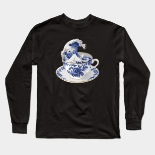 The Great Wave of Tea Long Sleeve T-Shirt